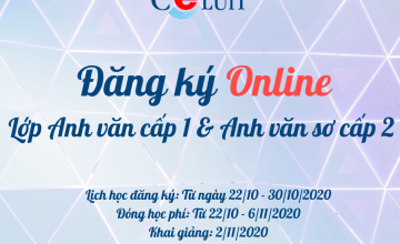 Đăng ký khóa Anh văn sơ cấp 1 và 2