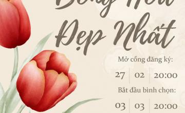 CUỘC THI ẢNH VỚI CHỦ ĐỀ BÔNG HOA ĐẸP NHẤT