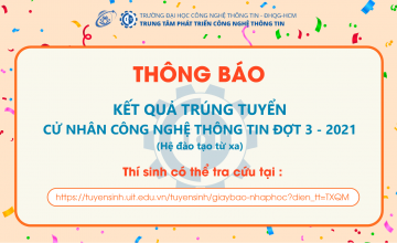 Kết quả trúng tuyển đợt 3 năm 2021 (Đào tạo từ xa)