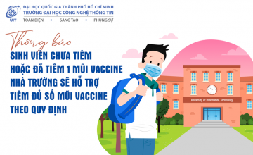 Thông báo đảm bảo tiêm đủ vắc-xin phòng Covid-19 khi học tập tại Trường