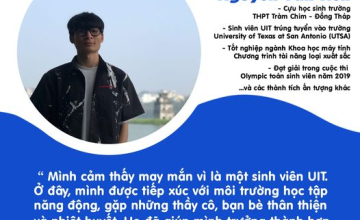 UITTalk: Gặp gỡ chàng trai Nguyễn Văn Tiến - “UIT là môi trường truyền cảm hứng cho hành trình hiện tại và tương lai”