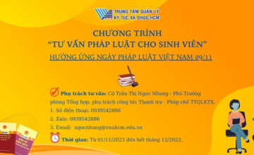  Ký túc xá ĐHQG - HCM: Tư vấn pháp luật cho sinh viên 