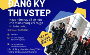 Đăng ký thi VSTEP ngày 14/11/2023