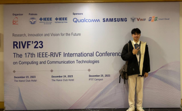  Sinh viên  Nguyễn Duy Hoàng ngành An toàn thông tin có bài báo đăng tại hội nghị RIVF 2023 