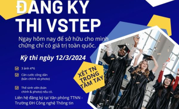  TTNN - Đăng ký thi VSTEP tháng 3 