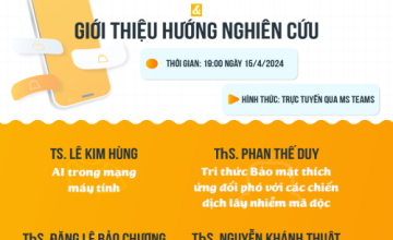 Khoa Mạng máy tính và Truyền thông - Thư mời tham dự seminar Hướng dẫn viết thuyết minh NCKHSV và Giới thiệu hướng nghiên cứu