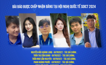 Chúc mừng sinh viên lớp Khoa học Tài năng có bài báo khoa học được chấp nhận đăng tại Hội nghị quốc tế SOICT 2024