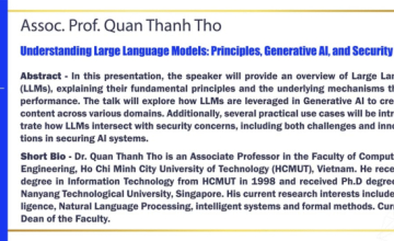 [Seminar online] Understanding Large Language Models: Principles, Generative AI, and Security Use Cases | Mở form đăng ký