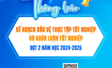 Thông báo kế hoạch bảo vệ TTTN & KLTN - Đợt 2 năm học 2024-2025